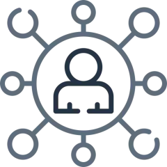 Connections Icon Steel Blue Navy