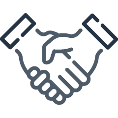 Handshake Icon Navy Steel Blue