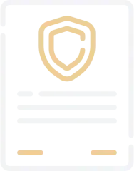 Privacy Shield Icon White Beige